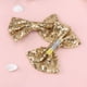 thumbnail image 4 of 3 horquillas grandes con lazo y lentejuelas para el cabello, accesorios para niñas (doradas con pinza)., 4 of 7