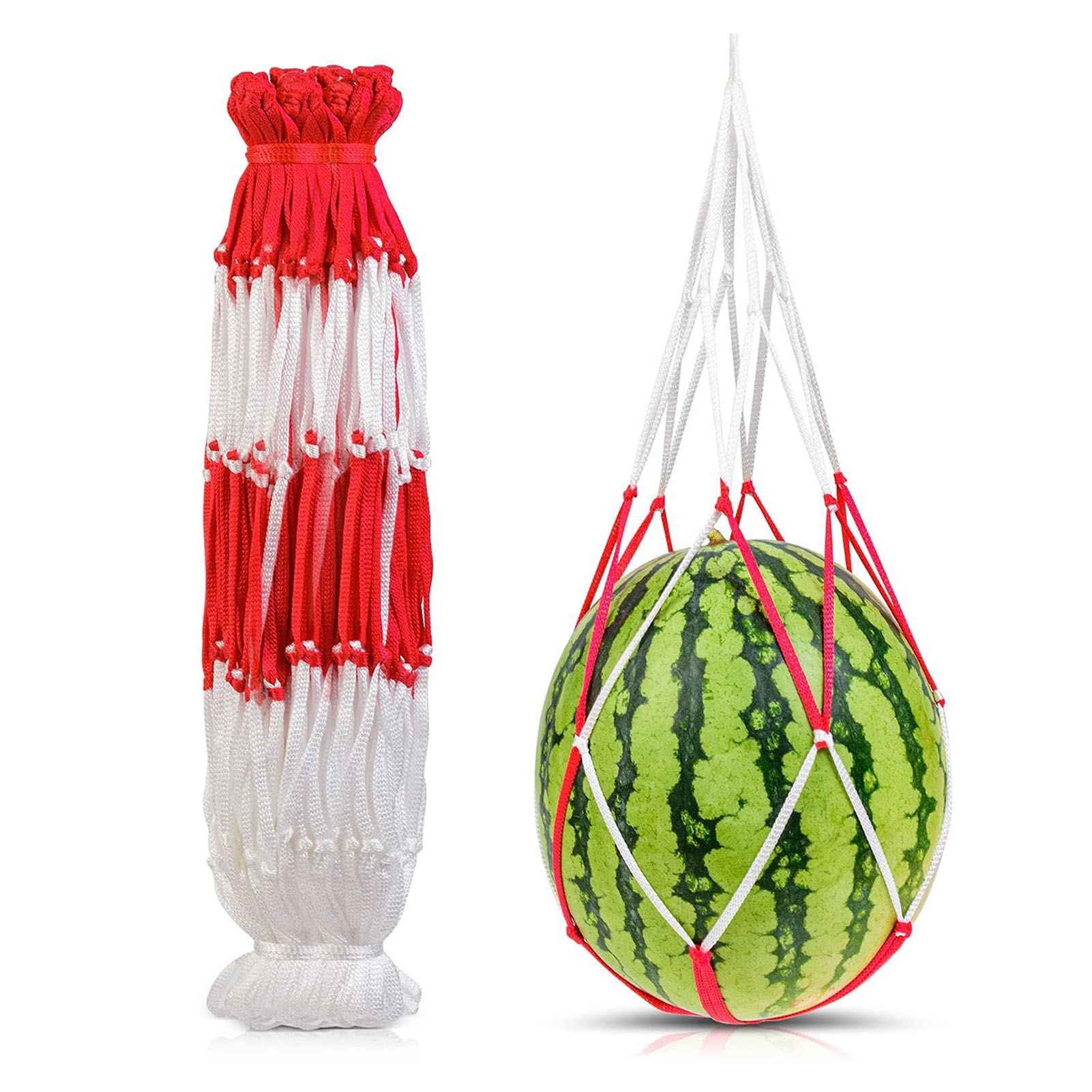 ievspot 30 Pcs Watermelon Mesh Bags Hammock Melon Hanging Net Bag Fruit Harvest Trellis Hammock for Watermelon Pumpkin Cantaloupe