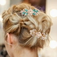 thumbnail image 5 of BINGLI Hair Clip Barrette Flower Rhinestone Hair Barrette Bling Wedding Barrette Hairpins Shine Bridal Decorative HeadPie’ces Hairclip Jewelry For Women And Girls, 5 of 9