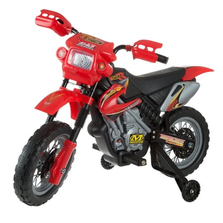 Kids Beginner Dirt Bike-Ride On Battery Powered Mini Motor Bike Toy with Training Wheels, Lights, and Sounds for Boys and Girls by LilÂ’ Rider (Best Dirt Bike For Tall Riders)