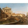 thumbnail image 2 of Frans Vervloet 24x20 Black Ornate Framed Double Matted Museum Art Print Titled: Venice, Church of San Sebastiano (1836), 2 of 5