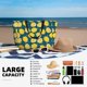 thumbnail image 5 of Fotbe Lemon Bolsa de Viaje para Playa - Resistente al Agua, Bolsa Tote de Gran Capacidad y Ligera con 7 Bolsillos para Mujeres y Hombres, 5 of 7