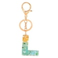 thumbnail image 1 of MKHSQHDG Today's Deals Personalized Resin Translucent Keychain Creative Letter Color Pendant Keychain, 1 of 1