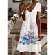 thumbnail image 3 of Vestido elegante informal con cuello en V y largo hasta la rodilla con estampado de Lilo y Stitch de Disney para mujer de verano Y2K 2024, 3 of 4