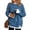 58#Blue, variant on Crew Neck Sweatshirts Women Fake Two Piece Patchwork Leopard Print Cheetah Pullover Cute Oversized Long Sleeve Top Black S