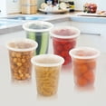 thumbnail image 4 of enjoywould 20 Pcs Boîte de Rangement Alimentaire avec Couvercle Hermétique Ronde Transparente Qualité Alimentaire Sans BPA Compatible Congélateur Micro-Ondes Préparation de Repas Charcuterie Plats à Emporter Contenant d'Emballage Alimentaire, 4 of 8