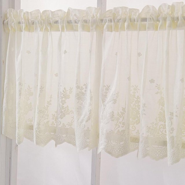 Lace Kitchen Curtains Embroidered Translucent Curtains Can Be Used To Decorate Kitchen Restaurants Cafes And Pubs.