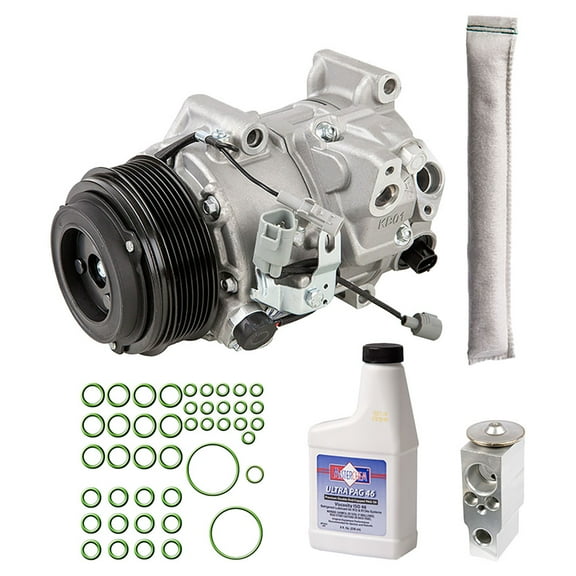 AC Compressor & A/C Kit For Toyota Rav4 V6 2008 2009 2010 2011 2012 - Includes Drier, Expansion Valve, Oil & O-Rings - BuyAutoParts