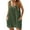 Army green, variant on UVN Summer Swimsuit Coverups for Women Bathing Suit Ladies Pom Pom Beach V Neck Tank Dress with Pockets