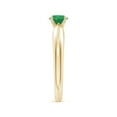 thumbnail image 3 of Angara Natural 0.45 Ct. Emerald Solitaire Ring in 14K Yellow Gold for Women (Ring Size: 10.5), 3 of 9