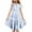 Blue, variant on Fancifize Girls Floral Dress Ruffle Sleeve Flowy Pocket Dresses Printed Pleated Birthday Party Dress for Beach Sizes 6-15 Years