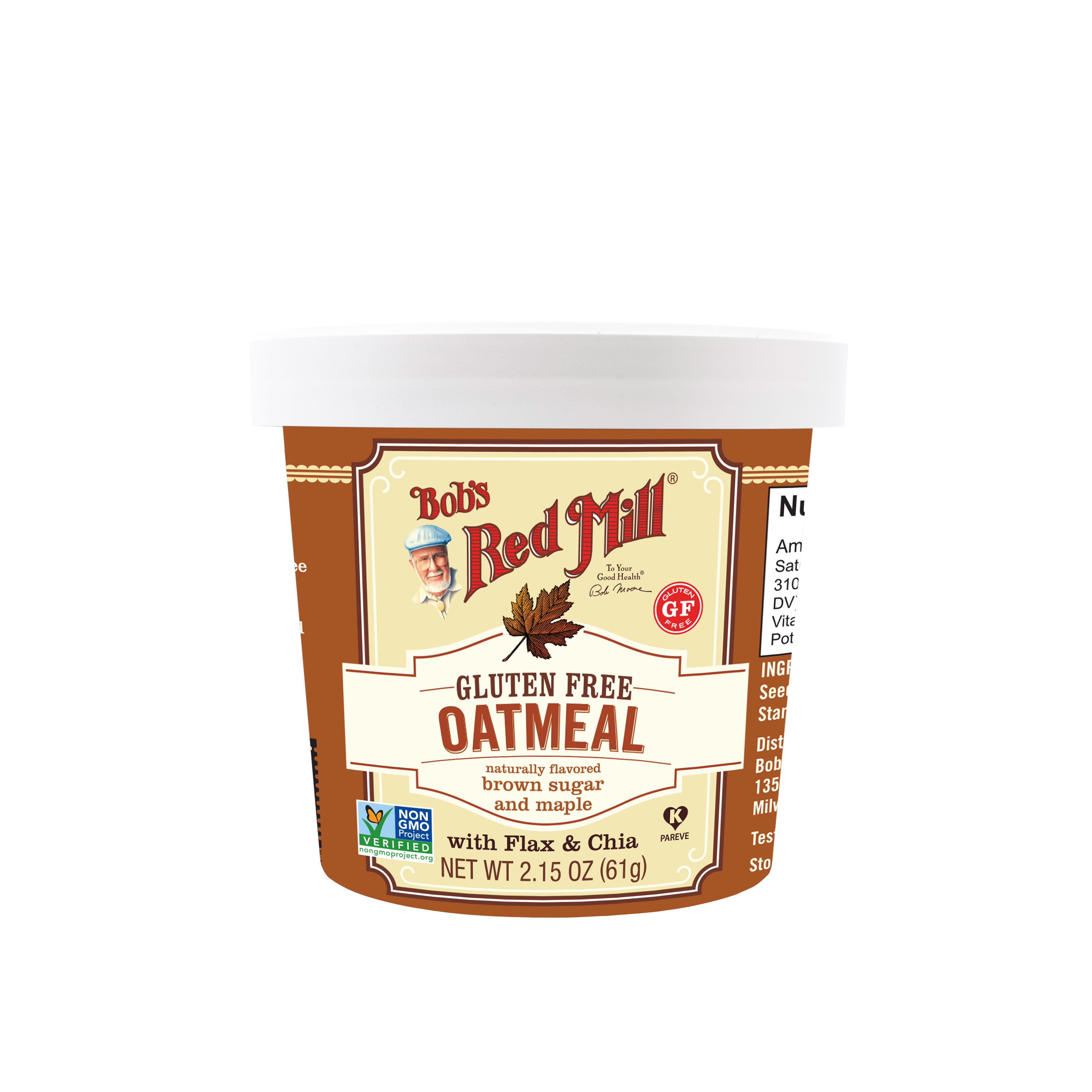 Bob's Red Mill, Oatmeal Cup, Brown Sugar & Maple, 2.15 oz