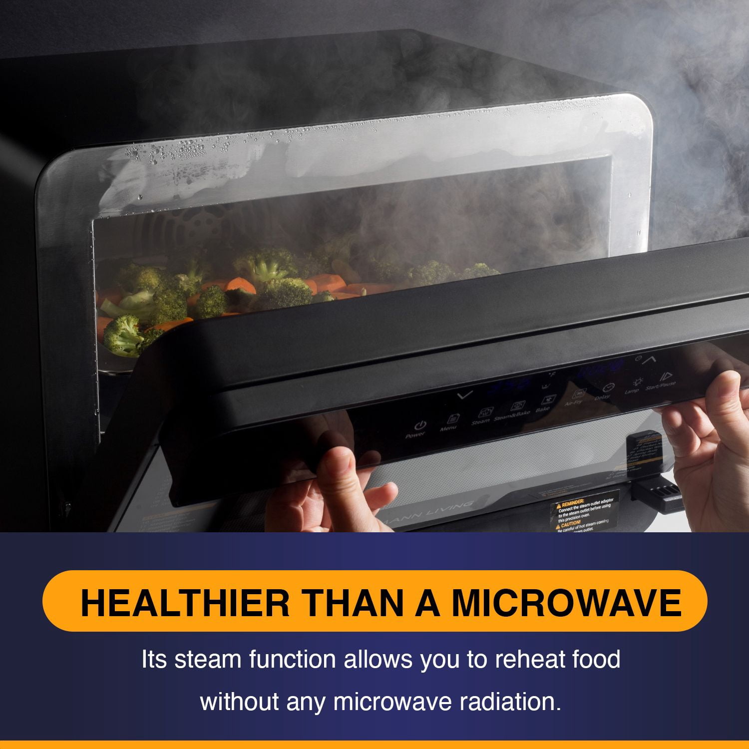 Baumann Living Mutlifunction Air Fryer Steam Oven Convection Countertop All-inOne Appliance