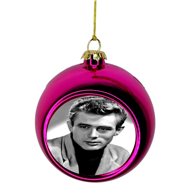 Ornaments Vintage Actor James Dean Bauble Christmas Ornaments Pink