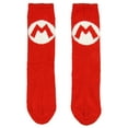 thumbnail image 3 of Nintendo Super Mario Cozy Mario Logo Adult Crew Socks, 3 of 3