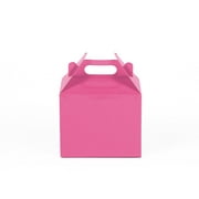 12CT (1 Dozen) Small Biodegradable Kraft / Craft Favor Treat Gable Boxes, Gift Expressions (Small, Hot Pink)