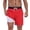 Red, variant on Mens Swim Trunks with Compression Liner 2 in 1 Quick Dry Bathing Suit Beach Shorts with Zipper Pockets