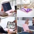 thumbnail image 3 of Backlit Wireless Bluetooth Keyboard Folio with Pencil Holder for 12.9-inch iPad Pro, iPad 5th/6th Gen & 13-inch iPad Air M2 (2024) / M3 (2025)，Pink, 3 of 16
