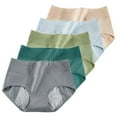 thumbnail image 1 of Valcatch Teen Girls Period Underwear Menstrual Period Panties Leak-Proof Mid Waist Cotton Protective Briefs Pack of 5, 1 of 7