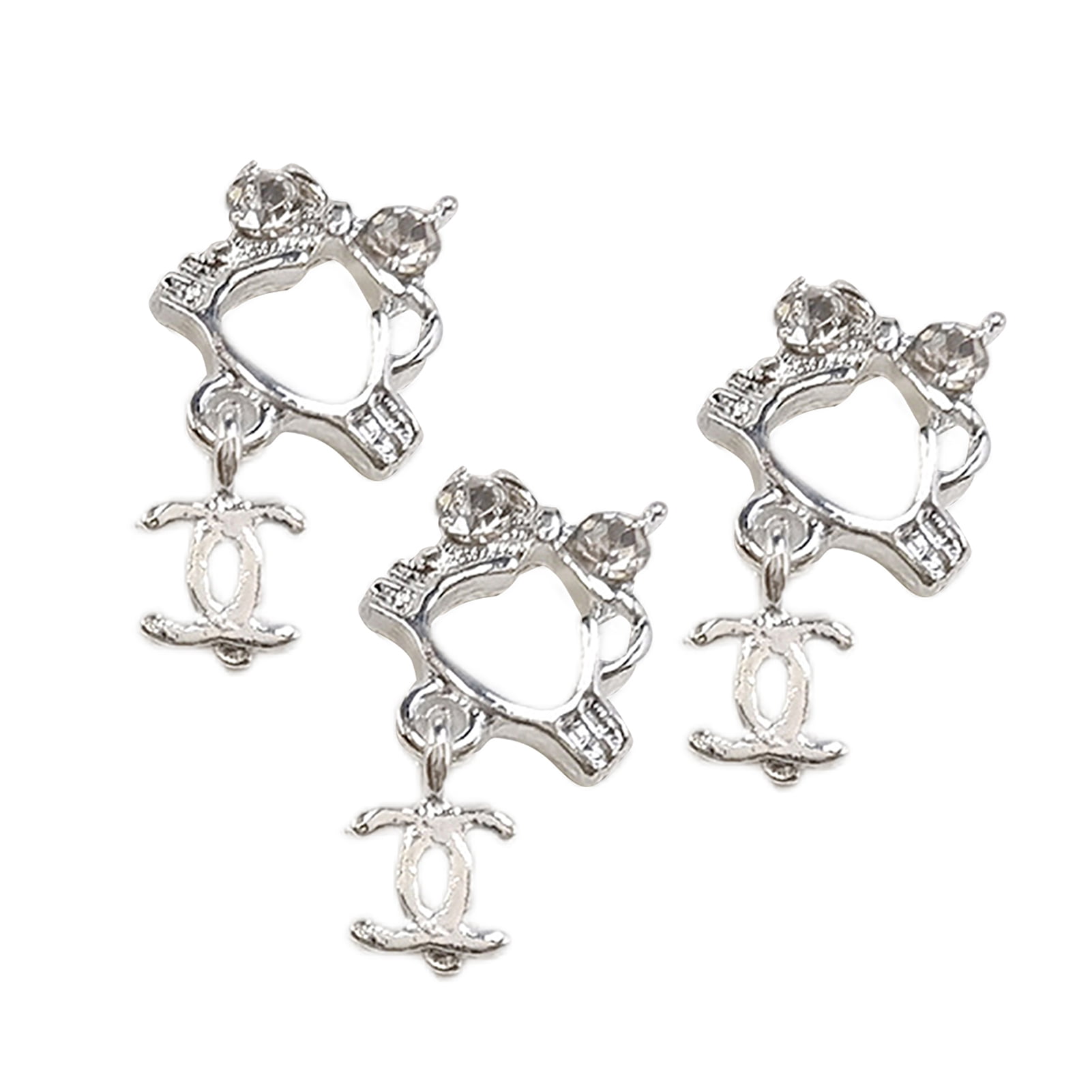 Hesroicy 3Pcs Nail Charms Sparkling Stunning Visual Effect UltraLight