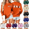 thumbnail image 2 of Qingpeng Womens Halloween Sweatshirt Spooky Season Print Crewneck Oversized Long Sleeve Oversized Fall Pullover Tops Loose Comfy Shirts, 2 of 6