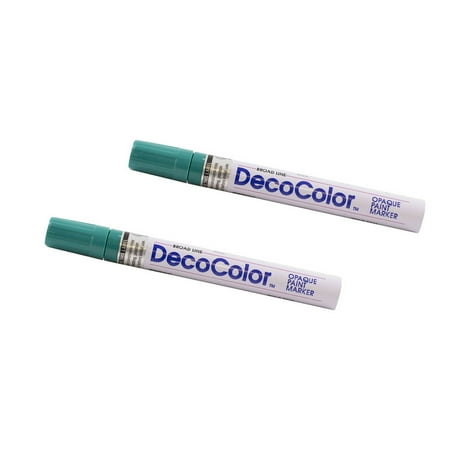 UPC: 0842497157290 | Marvy Uchida Broad Line Opaque Paint Markers 2/Pack Teal