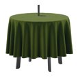 thumbnail image 1 of Vargottam Nappe Ronde Intérieure/extérieure 58 Pouces Nappe Ronde avec Parasol, Nappes de Patio Imperméables à Fermeture Éclair, Couvertures de Table Printemps/été pour Table Circulaire/bbq/pique-Nique-Vert Foncé, 1 of 1