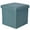 Black Green W/ No Handle, variant on Folding Storage Ottoman Cube Space-Saving Storage Toy Box Foot Rest Stool Seat 11.8"