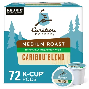 Caribou Blend Decaf Coffee 72 K-Cups, Medium Roast