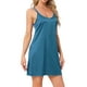 thumbnail image 4 of INSPIRAR CHIC Vestidos de Noche de Satén para Mujeres, Chemise, Vestido Deslizante, Vestido de Noche de Seda, L Azul, 4 of 6