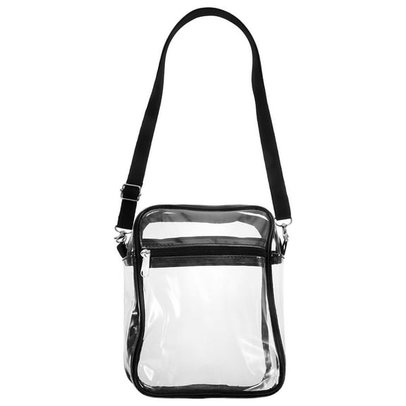 Minkissy Black Transparent Crossbody Handbag Splashproof Perfect for Everyday
