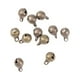 thumbnail image 3 of 100 cascabeles de 6 mm de bronce vintage hechos a mano, pequeños cascabeles para hacer pulseras y joyas., 3 of 4