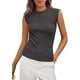 thumbnail image 1 of Top de Tirantes Acanalado PRETTYGARDEN para Mujer Gris Oscuro Talle S, 1 of 8