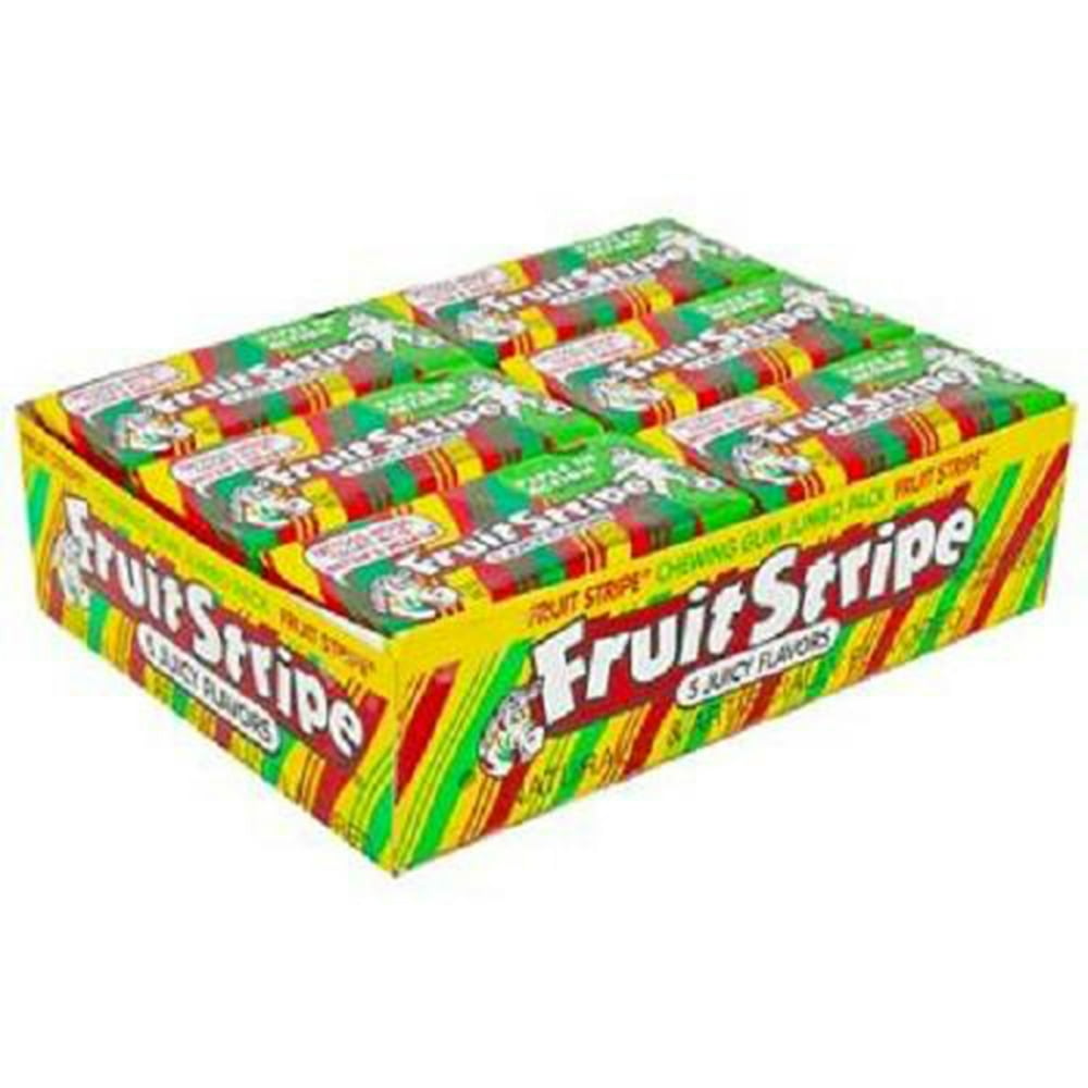 Product Of Fruit Stripe, Chewing Gum 5 Juicy Flavors, Count 12 (17Stk