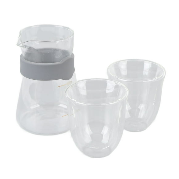 De Cristal, Juego De De Cristal, Resistente Al Calor, Portátil, Transparente, Agarre Cómodo Para El Hogar