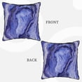 thumbnail image 4 of Velvet Rimmed Pillowcase Is Not Easy To Open Line Deformation Invisible Zipper Opening And Closing Only Pillowcase Does Not Contain Pillow Core Blueviolet Marble_3 18"X18", 4 of 8