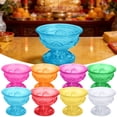 thumbnail image 2 of 2.1 Inch Mini Glass Compote Candy Dish, Colorful Embossed Small Candy Bowls, Decorative Mini Crystal Pedestal Bowls for Wedding Centerpieces, Table Decor, Party, and Home Decor, Green, 2 of 8