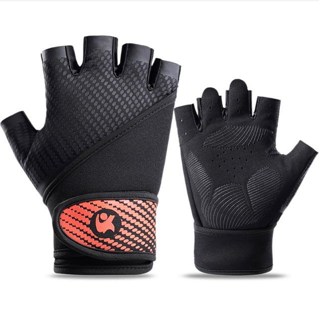 Breathable Fingerless Workout Gloves with Full Palm Protection for Weightlifting