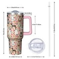 thumbnail image 2 of OBREWU Boston Terrier Dogs with Flowers Tumbler with Handle and Lid,Boston Terrier Dogs with Flowers 40oz Double Wall Vacuum Insulated Tumbler,Cups Gift for Women and Men, 2 of 7