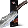 thumbnail image 1 of SYOKAMI Cuchillo de chef tipo hacha de 7" con deshojador de hierbas, 1 of 7