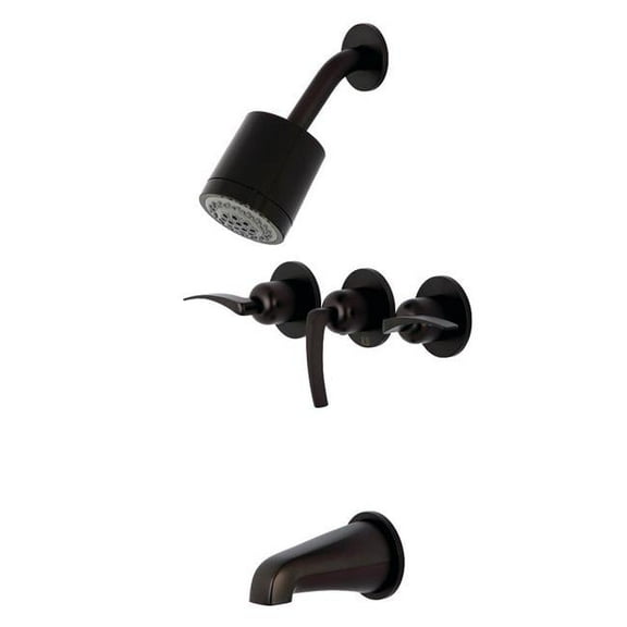 Centurion Tub & Shower Faucet with 3 Handles, Oil Rubbed Bronze