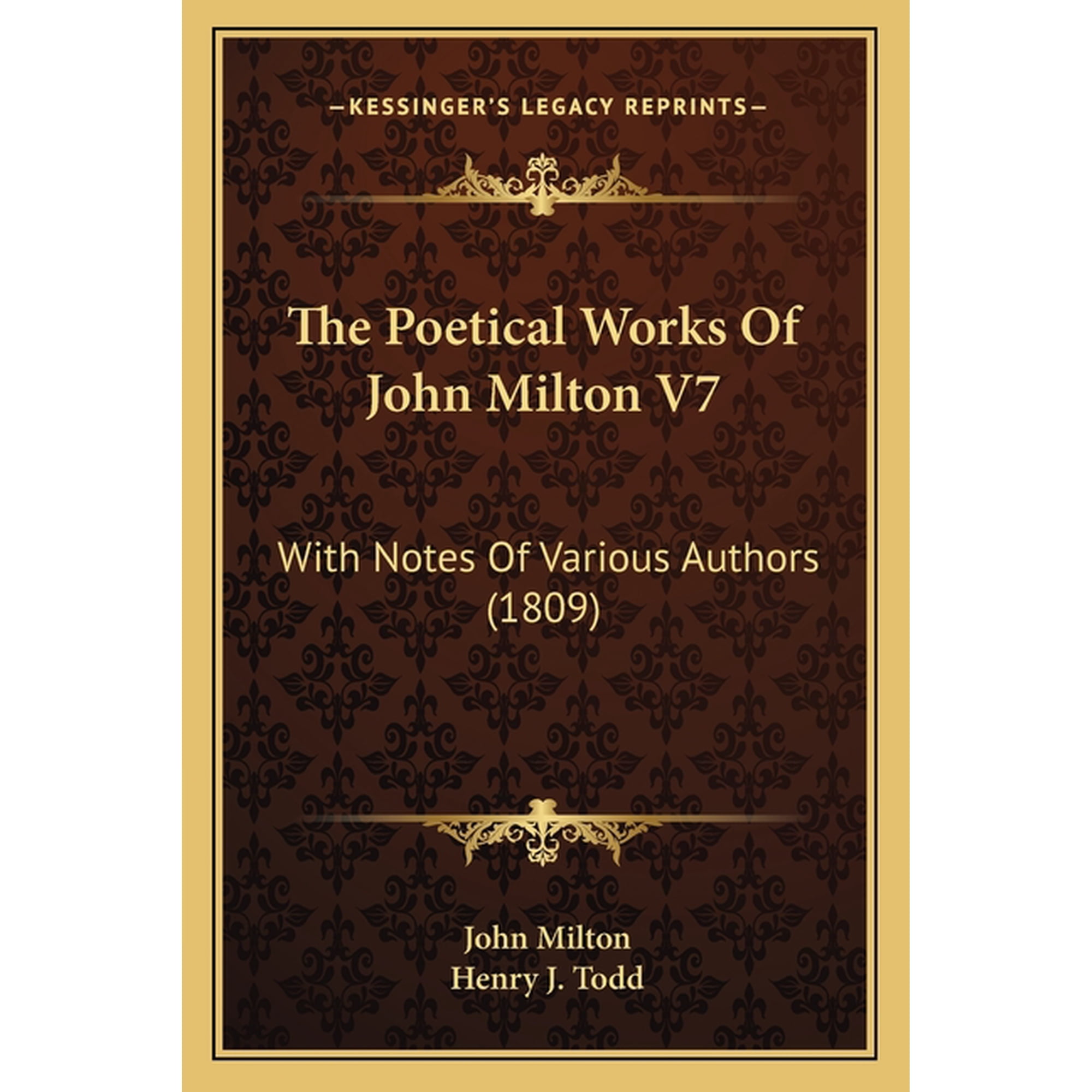 The Poetical Works Of John Milton V7 : With Notes Of Various Authors (1809) (Paperback)