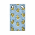 thumbnail image 1 of Yellow Bird Hanging Pocket Organizer, Simplistic Pattern with Rubber Toy Duck Drawing, Printed Polyester Storage Bag with Pockets, 9" x 27", Pale Sky Blue Mustard, 1 of 2
