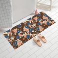 thumbnail image 2 of Pioneer Flower Floral Print Pattern Bathroom Rugs Mat, Non Slip Microfiber Bathroom Rug with Rubber Backing, Soft Mats for Bathroom Floor Tub Shower, 24"x60", 2 of 5