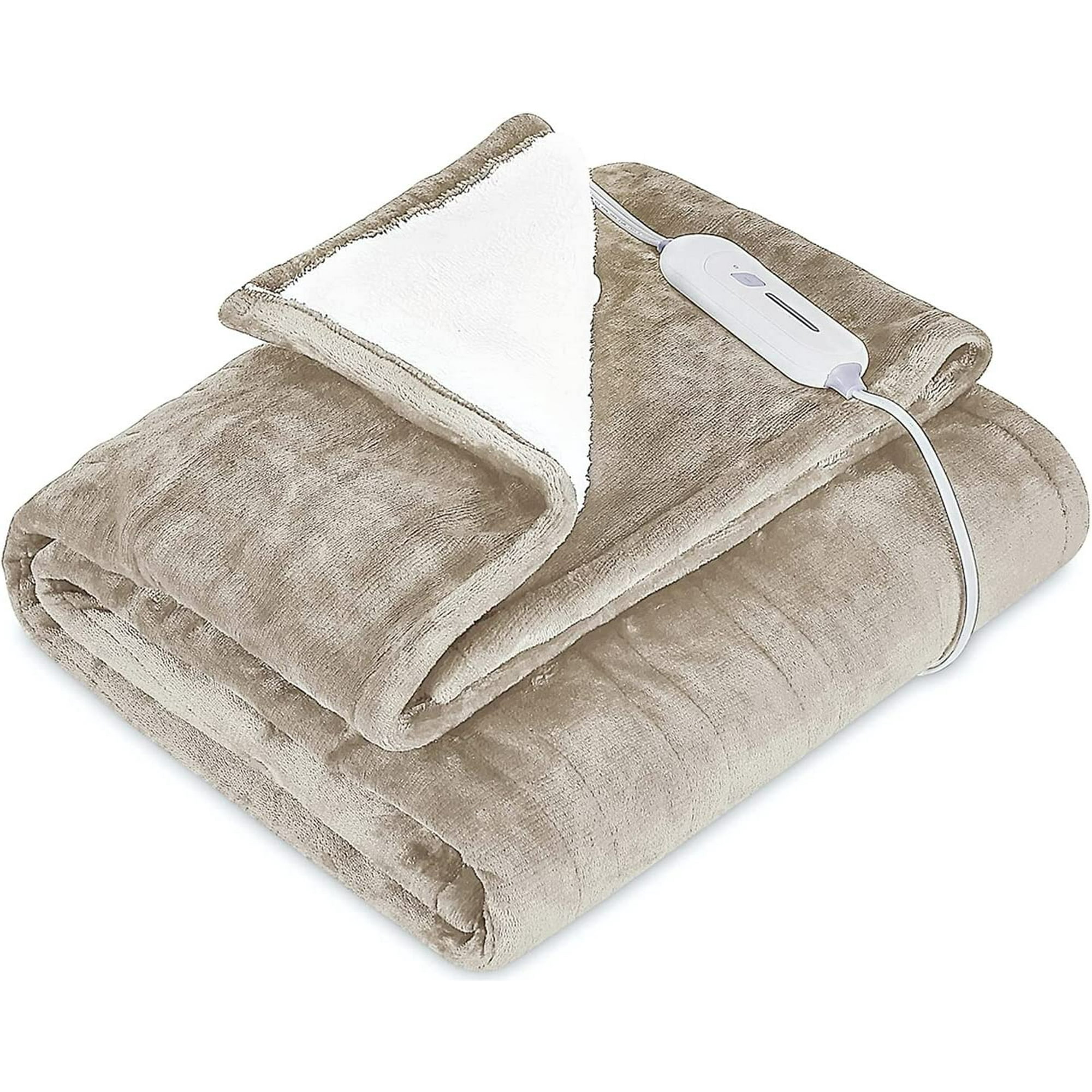 Lukasa Heated Blanket Electric Throw - Flannel / Sherpa Reversible Fast Heating  Blanket with 3 Heating | Walmart Canada