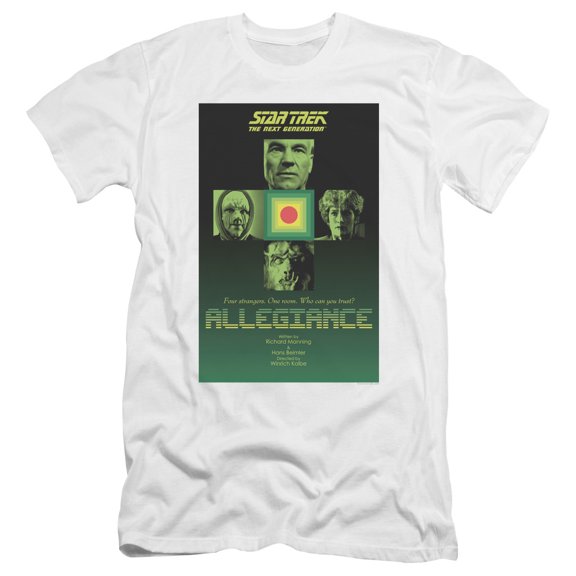 Star Trek Tng Season 3 Episode 18 Premium Canvas Adult Slim Fit 30/1 T-Shirt White