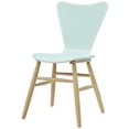 thumbnail image 3 of Modern Contemporary Urban Design Dining Kitchen Room Side Chair, Set of Four, Wood, Light Blue, 3 of 5