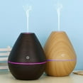 thumbnail image 3 of PureCasa Household Small Humidifier USB Charging, Wood Grain Humidifiers for Bedroom with 7-Color Atmosphere LED Lights, 130ml Spray Aroma Oil Mist Diffuser, 1PC, Khaki, 4.7"x4.7"x4", 3 of 3