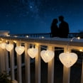 thumbnail image 4 of Gallickan Heart String Lights, 5.5 Foot White Heart Shaped Lights, Valentine's Day Easter Party Decoration, Battery Powered Festive Lights for Bedroom, Wall, White, 4 of 6