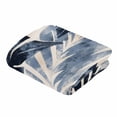 thumbnail image 5 of Abstract Black Leaves Flannel Blanket for Bed,Travel and Camping, Tropical Plants Nature Modernism Super Soft Cozy Blanket for All Seasons 40"x50", 5 of 7